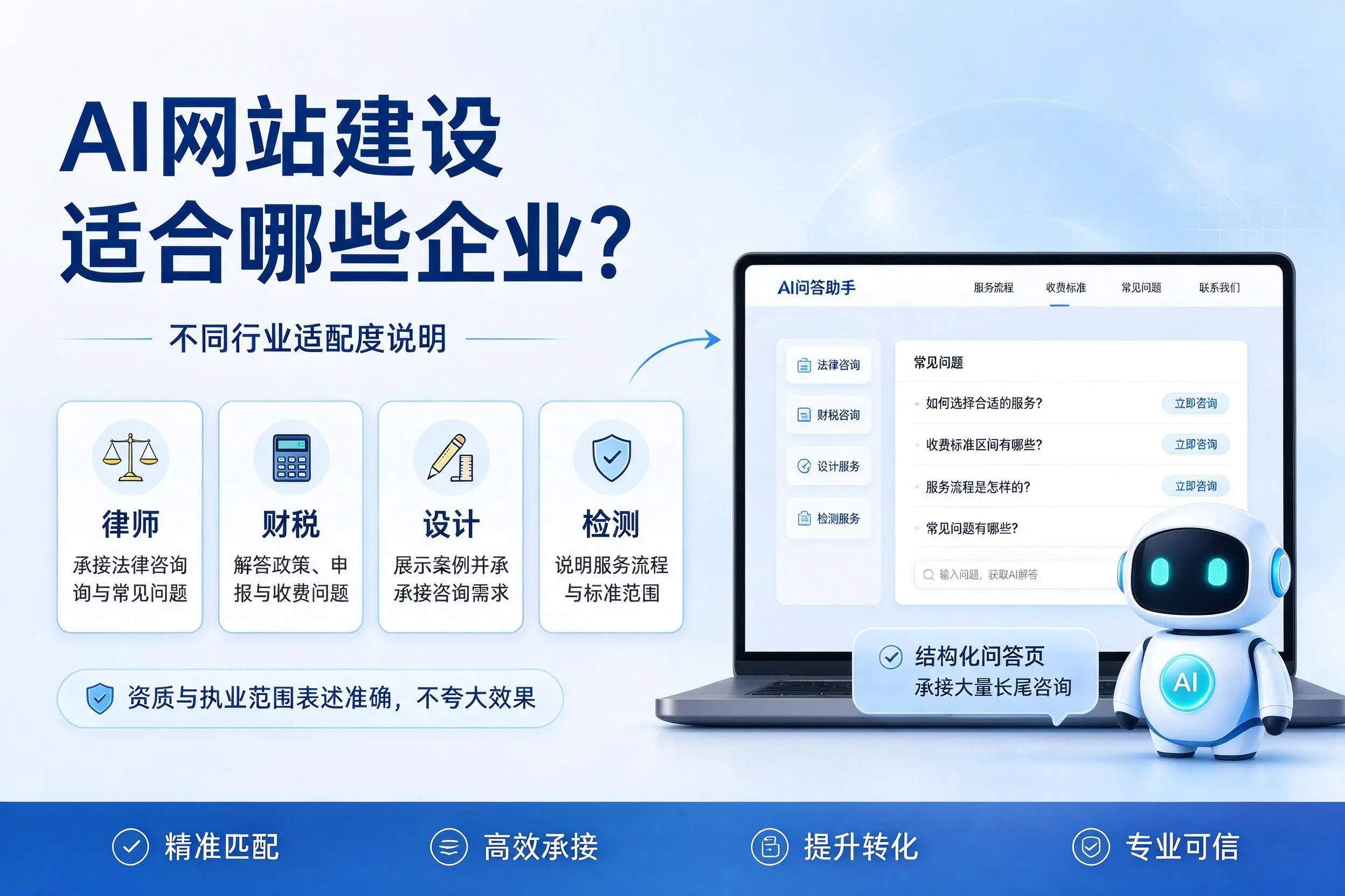 AI网站建设适合哪些企业？北京不同行业适配度说明
